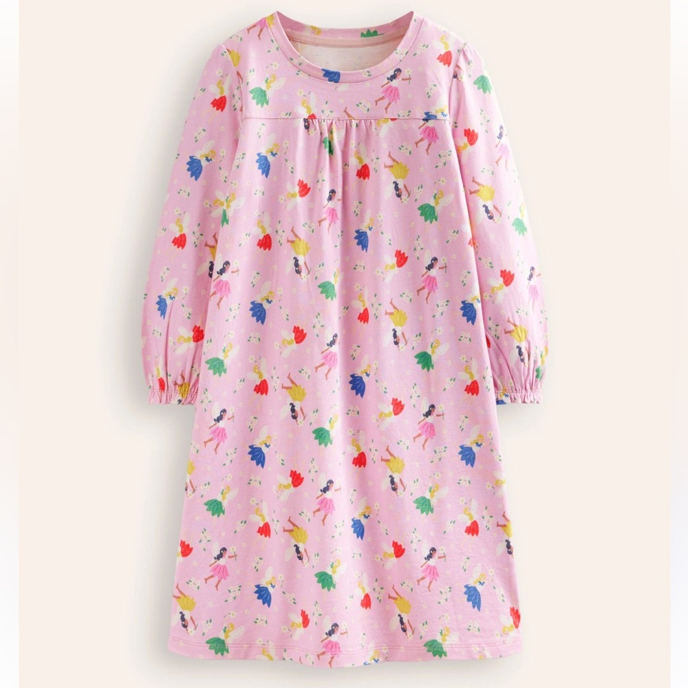 Mini Boden Printed long-sleeved nightie Pink 3-4  years